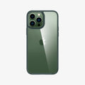 ACS04558 - iPhone 13 Pro Max Case Ultra Hybrid in midnight green showing the back