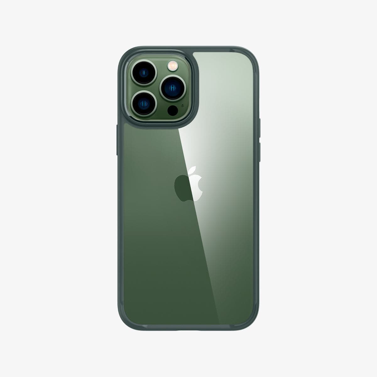 ACS04558 - iPhone 13 Pro Max Case Ultra Hybrid in midnight green showing the back