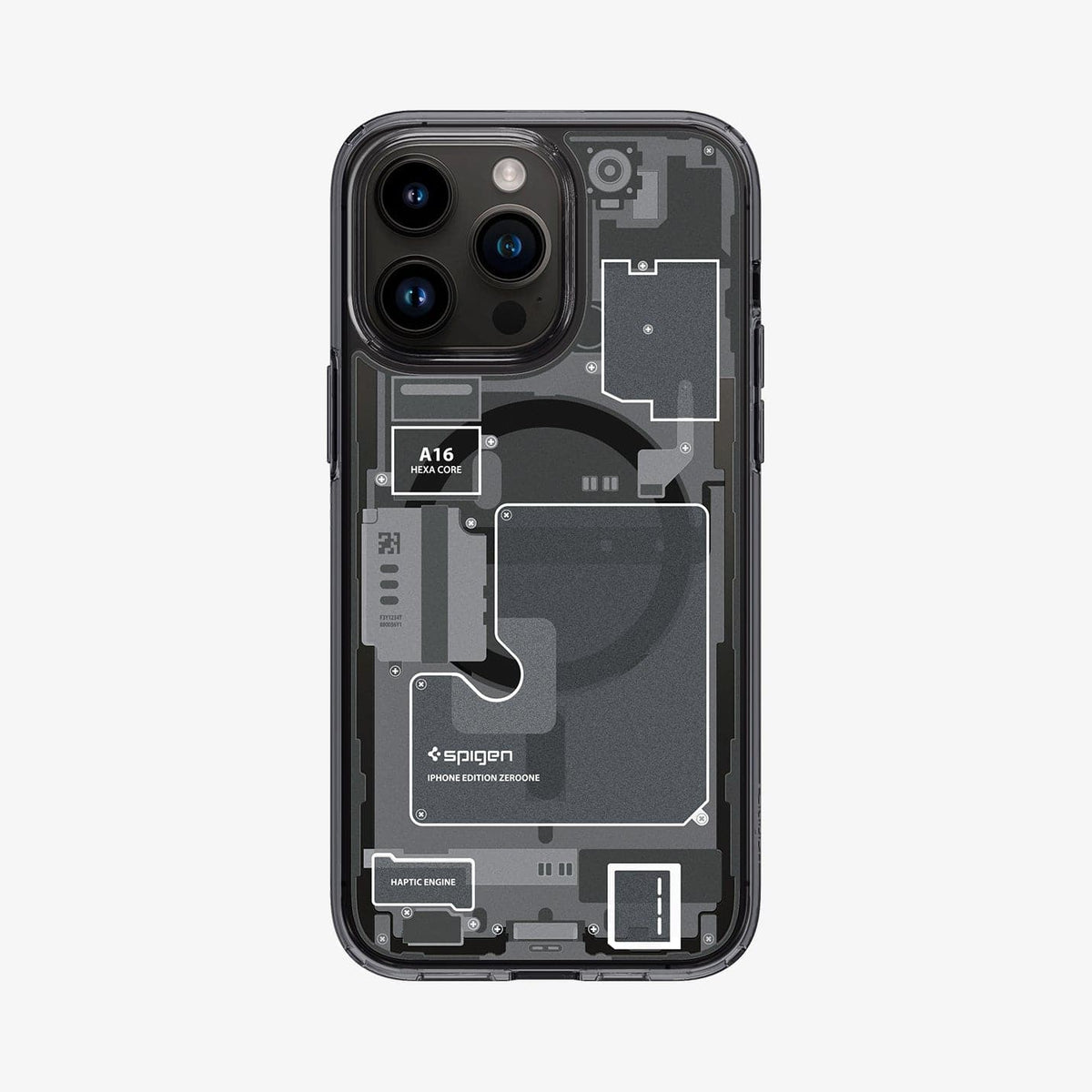 Estuche spigen iphone 13 pro ultra hybrid con magsafe color transparen