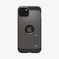 ACS06810 - iPhone 15 Case Tough Armor (MagFit) in gunmetal showing the back