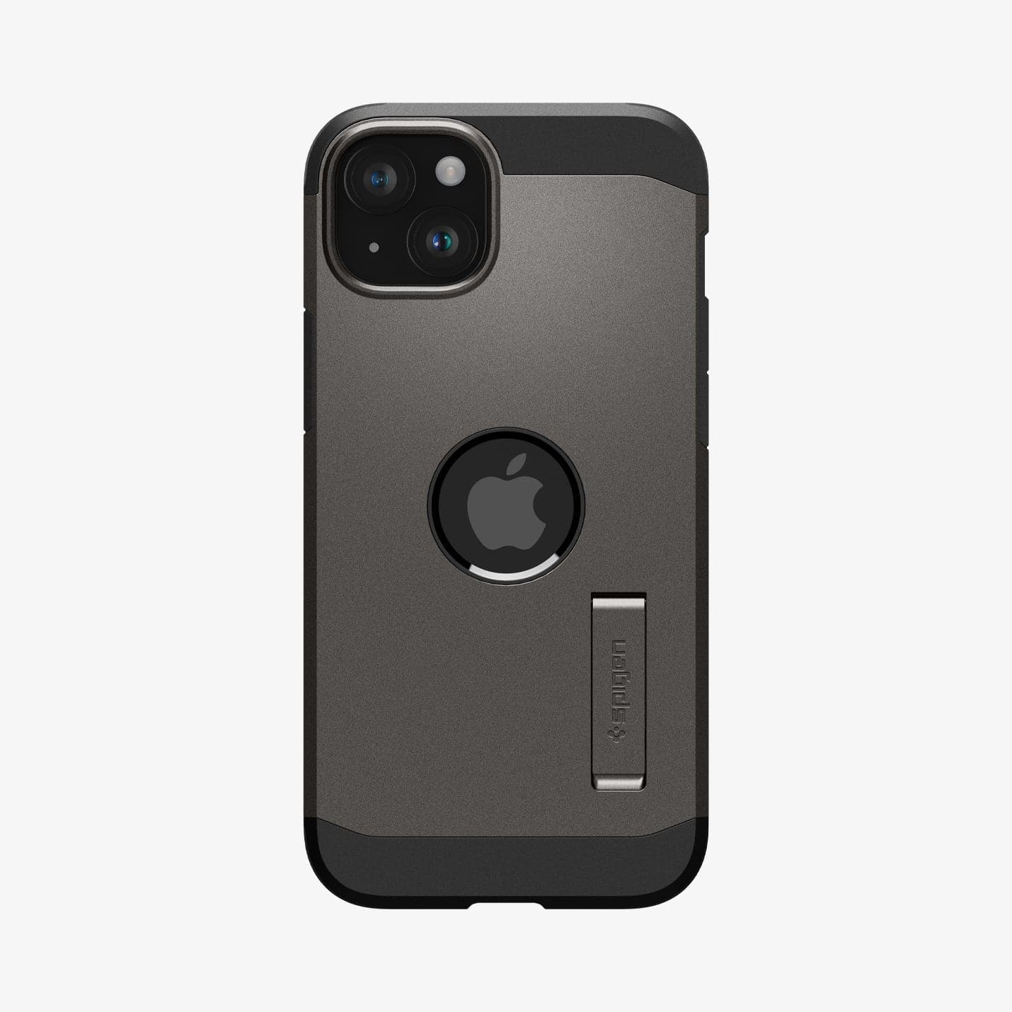 ACS06810 - iPhone 15 Case Tough Armor (MagFit) in gunmetal showing the back