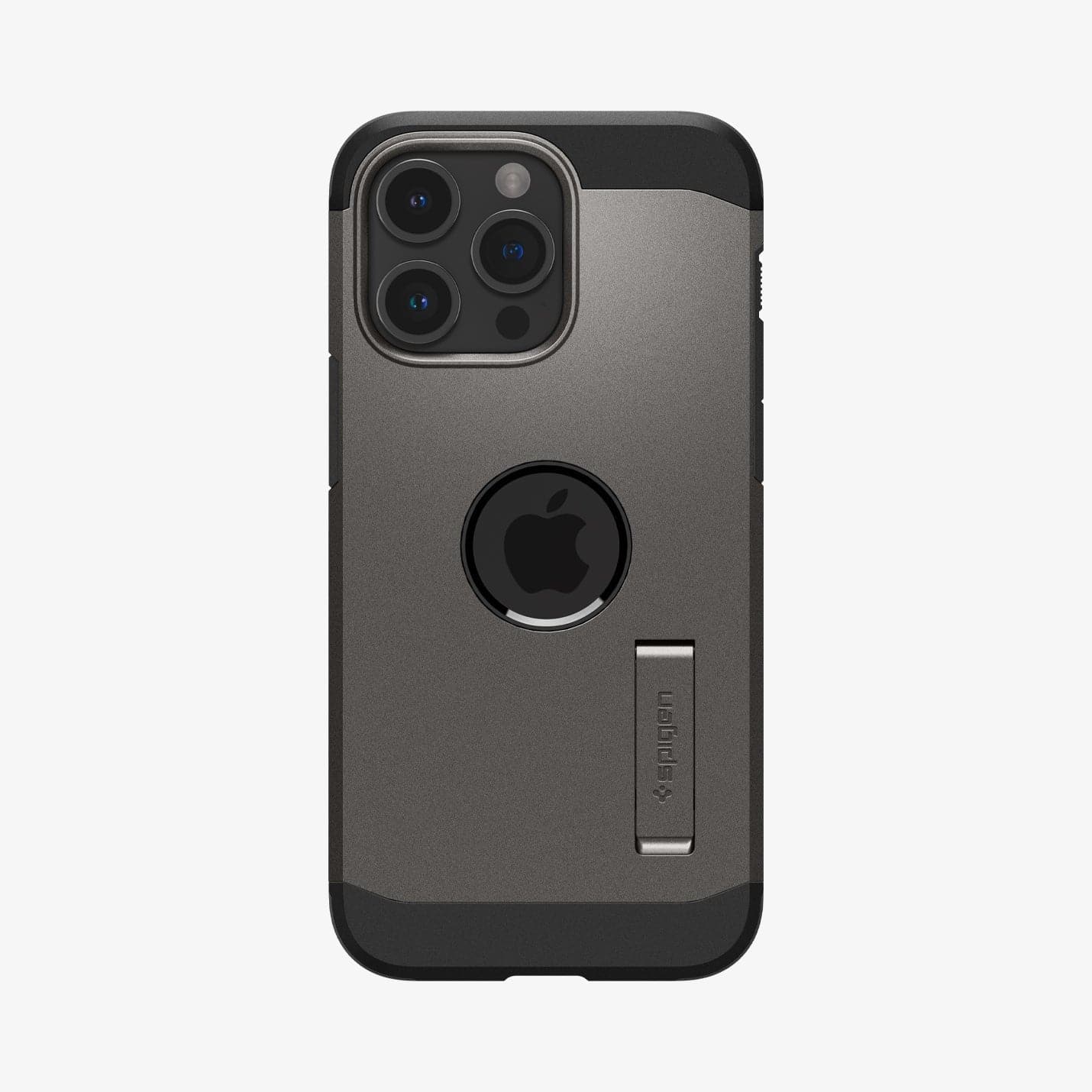 ACS06732 - iPhone 15 Pro Case Tough Armor (MagFit) in gunmetal showing the back