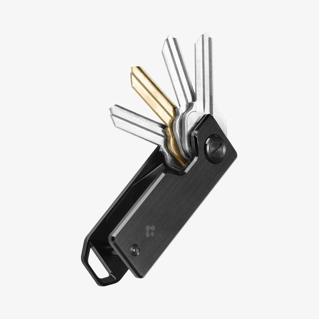 AHP05320 - Key Holder Organizer Metal Fit in black showing the organizer with keys inserted