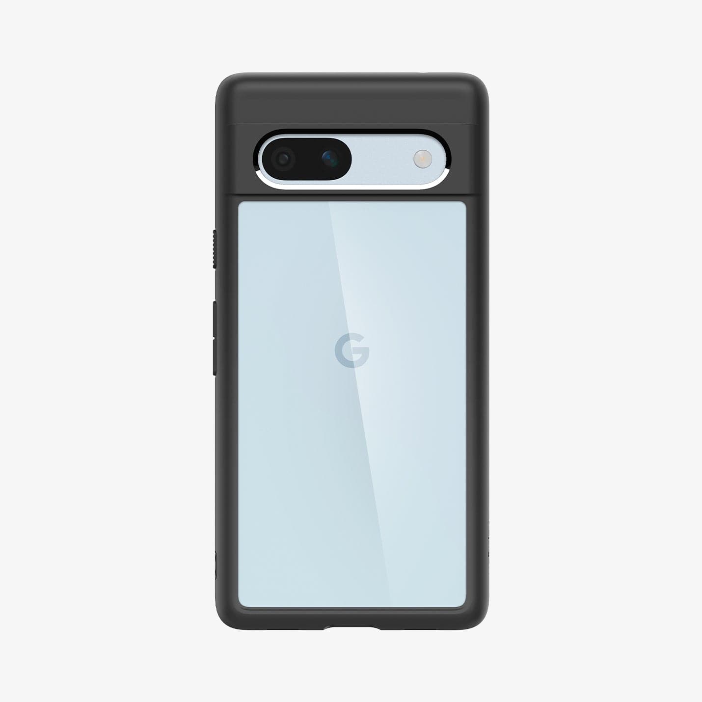 ACS05818 - Pixel 7a Case Ultra Hybrid in matte black showing the back