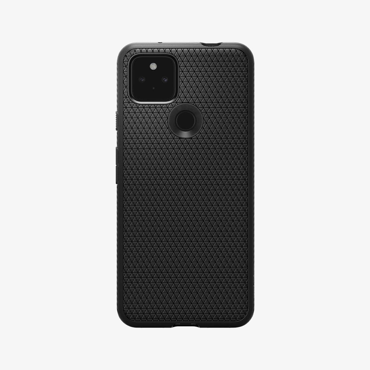 ACS02907 - Pixel 5a Case Liquid Air in matte black showing the back