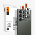 AGL06166 - Galaxy S23 Ultra EZ Fit Optik Pro Lens Protector in green showing the device, two ez fit trays and packaging.
