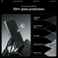 AGL11490 - Pixel 11 Pro Fold GLAS.tR EZ Fit Pro cross-sectional diagram showing the oleophobic coating, 10H+ tempered glass, OCA layer, shatter-proof film, and silicone resin construction.