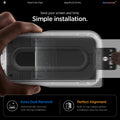 AGL11490 - Pixel 11 Pro Fold GLAS.tR EZ Fit Pro installation tray demonstrating automatic dust removal and precise alignment for simple and bubble-free screen protector installation.