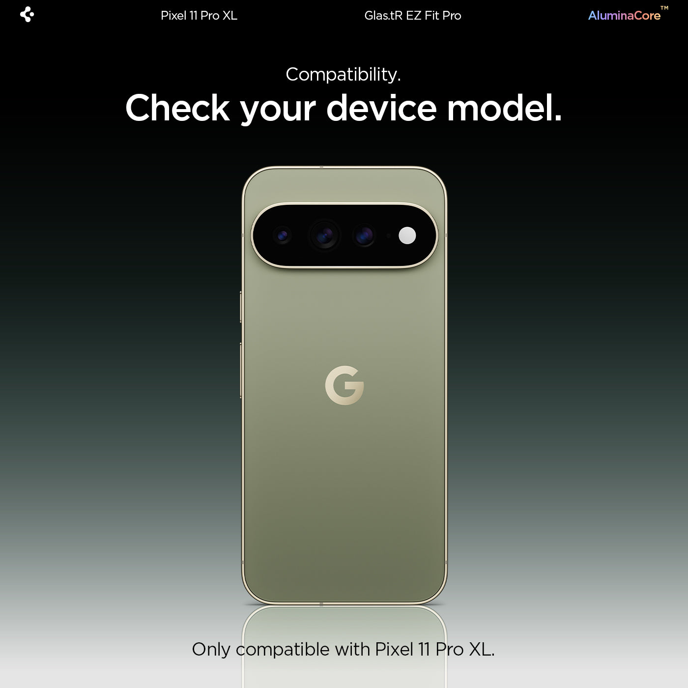 AGL11485 - Pixel 11 Pro XL GLAS.tR EZ Fit Pro back view of the phone highlighting compatibility