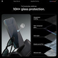 AGL11485 - Pixel 11 Pro XL GLAS.tR EZ Fit Pro cross-sectional diagram showing the oleophobic coating, 10H+ tempered glass, OCA layer, shatter-proof film, and silicone resin construction.