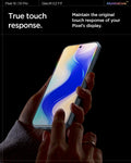 AGL08442 - Pixel 10 / Pixel 10 Pro GLAS.tR EZ Fit Screen Protector showing the true touch response. Maintain the original touch response of your Pixel's display