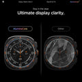 AGL11758 - Galaxy Watch Ultra Series - GLAS.tR EZ Fit showing a side-by-side comparison of the glass's clarity against a cracked watch face