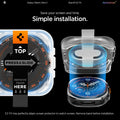 AGL11758 - Galaxy Watch Ultra Series - GLAS.tR EZ Fit showing the tray being pressed and slid to align the glass onto the watch