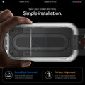AGL11480 - Pixel 11 Pro  GLAS.tR EZ Fit Pro installation tray demonstrating automatic dust removal and precise alignment for simple and bubble-free screen protector installation.