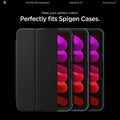 AGL12516 - iPad Mini 8 GLAS.tR EZ FIT showing multiple iPad Mini devices with different protective cases and fitted screen protectors.