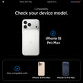 AGL07907 - iPhone 18 Pro Max / iPhone 17 Pro Max GLAS.tR EZ Fit | Sensor Protected showing the device compatibility chart confirming fit for the current model as well as two previous generations