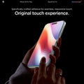 AGL07907 - iPhone 18 Pro Max / iPhone 17 Pro Max GLAS.tR EZ Fit | Sensor Protected showing a hand operating the touchscreen through the installed tempered glass to demonstrate touch responsiveness