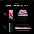 AGL12023 - iPhone 18 Pro GLAS.tR EZ Fit | Privacy showing privacy. micro louver privacy tech