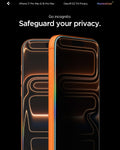 AGL07908 - iPhone 17 Pro Max GLAS.tR EZ Fit Privacy showing go incognito. Safeguard your privacy.