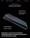 AGL07928 - iPhone 17 Pro / iPhone 17 GLAS.tR EZ Fit | Sensor Protected showing the aluminacore. Experience a new level of protection. Aluminacore glass is infused with aluminum for the ultimate coverage