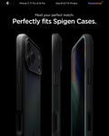 AGL07929 - iPhone 17 Pro / 17 GLAS.tR EZ Fit Privacy showing meet your perfect match. Perfectly fits spigen cases.