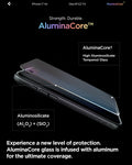 AGL09861 - iPhone 17 Air GLAS.tR EZ Fit | Sensor Protected showing the aluminacore. Experience a new level of protection. Aluminacore glass is infused with aluminum for the ultimate coverage
