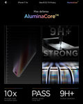 AGL09862 - iPhone 17 Air GLAS.tR EZ Fit Privacy showing the max defense with aluminacore