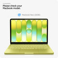 AGL11669 - MacBook Neo 13-inch Glas.tR Slim in Clear showing please check your Macbook model