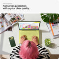AGL11669 - MacBook Neo 13-inch Glas.tR Slim in Clear showing full screen protection