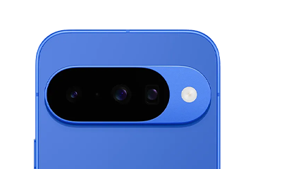 Top back portion of the Pixel 10 in blue