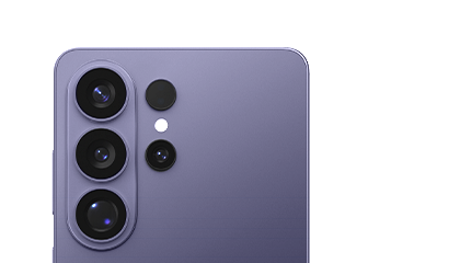 Top back of Samsung S26 in purple