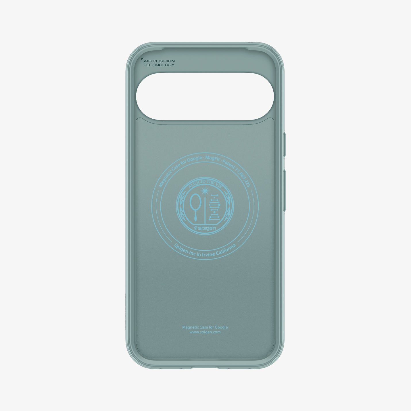 ACS09709 - Pixel 10 Pixel 10 Pro in sage green showing the inside of case