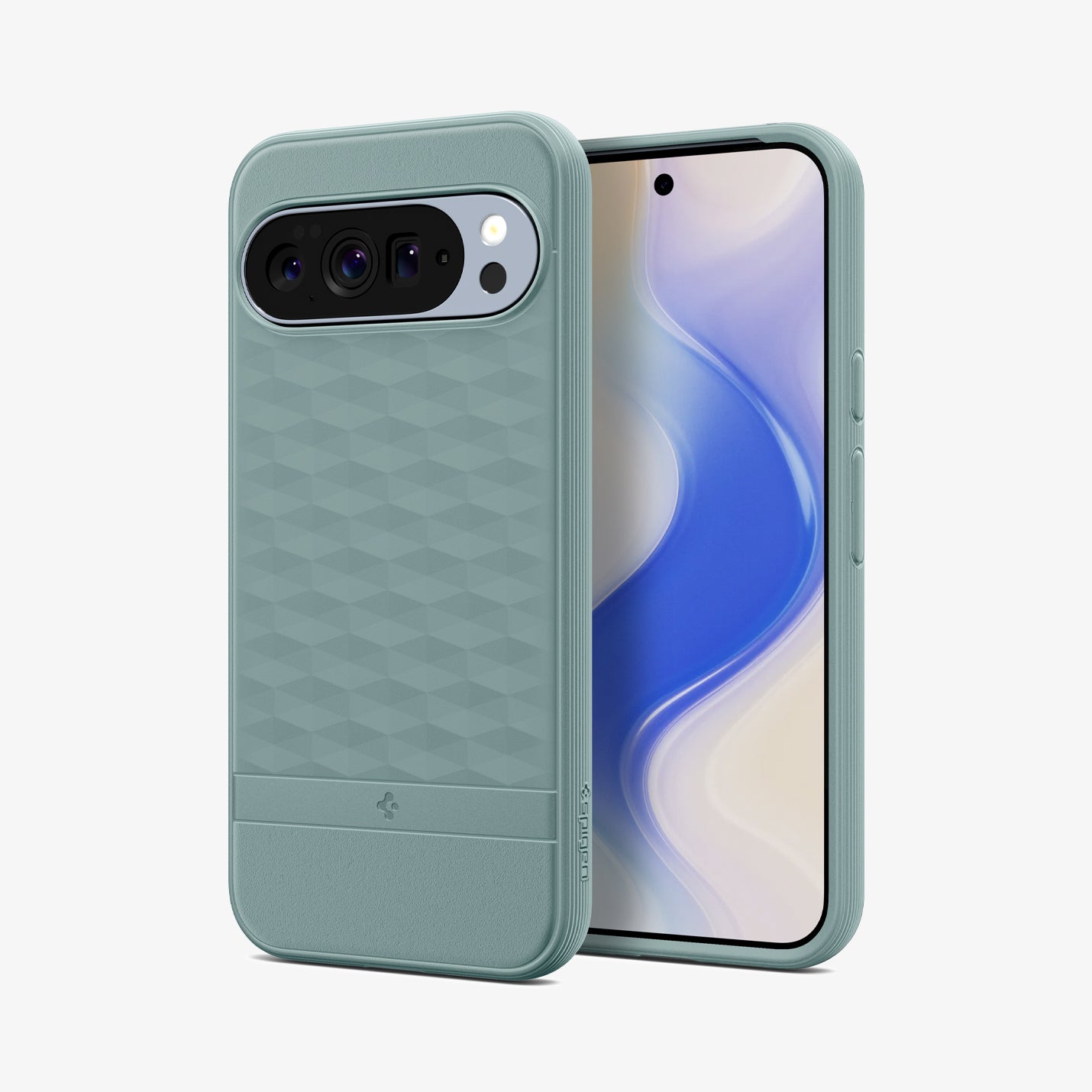 ACS09732 - Pixel 10 Pro XL Case Parallax (MagFit) in sage green showing the back and front