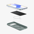 ACS09724 - Pixel 10 Pro XL Thin Fit (MagFit) in Sage Green showing the multiple layers of case hovering below device