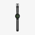 ACS11223 - Pixel Watch 5 (45mm) Rugged Armor Pro Black showing the front with watch band laid out flat