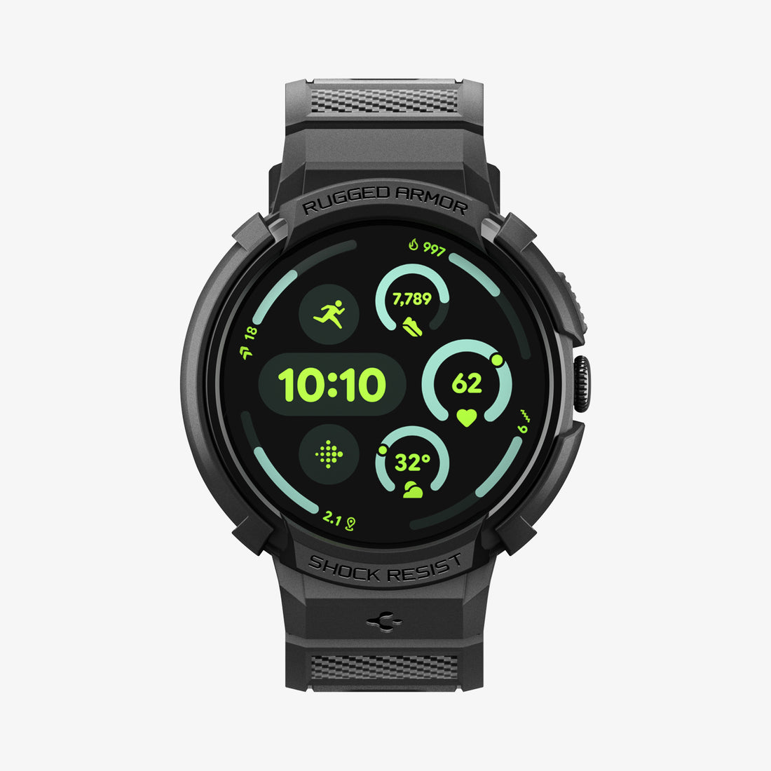ACS09489 - GWdde Band Rugged Armor Pro in black showing the front