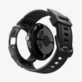 ACS11223 - Pixel Watch 5 (45mm) Rugged Armor Pro Black showing the back with watch face hovering away from band