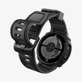 ACS09489 - GWdde Band Rugged Armor Pro in black showing the back with strap slightly bending