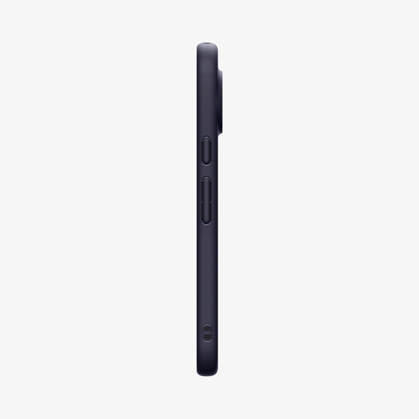 ACS11454 - Pixel 11 Pro XL Nano Pop (Mag Fit) Blueberry Navy side profile showing responsive button covers, textured side grips, and integrated strap hole.