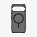 ACS11442 - Pixel 11 Ultra Hybrid (Mag Fit) Frost Black case showing the built in MagFit ring, transparent design, and raised camera surround.