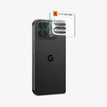 AGL09664 - Pixel 10 Pro Fold Optik EZ Fit Lens Protector showing the installation tray with lens attached to the device