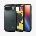 ACS09730 - Pixel 10 Pro XL  Tough Armor AI (MagFit) in Abyss Green showing the back, front and inside