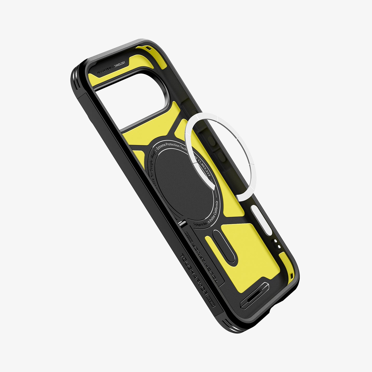 ACS09705 - Pixel 10 Pixel 10 Pro Tough Armor AI (MagFit) in black showing the inside magnet ring layers
