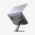 AMP09303 - Laptop Stand | LD206C in Space Gray showing the back, and side