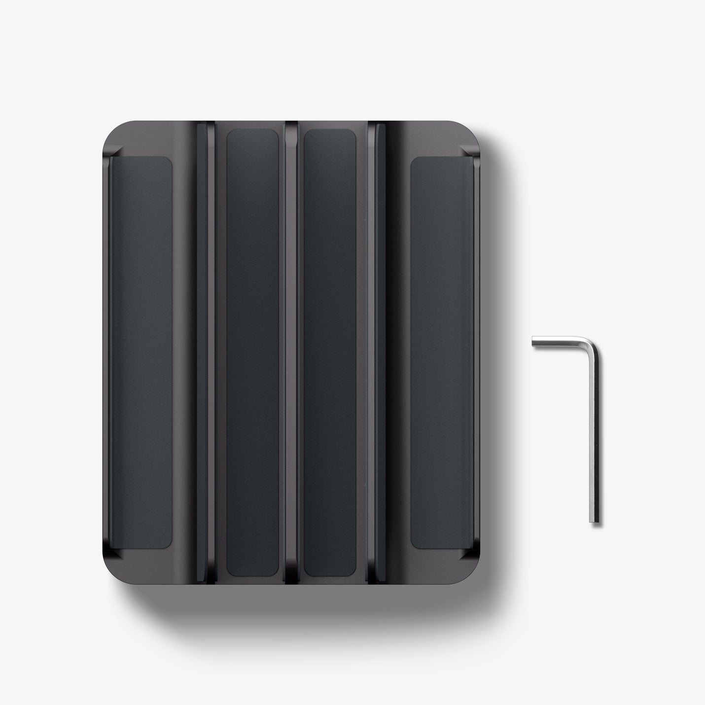 AMP10640 - Vertical Laptop Stand | LD208S4 in Space Gray showing top point of view