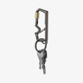 AHP08894 - Carabiner | LF101 in black showing the carabiner with keys attached to the key ring