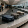 AHP09776 - luggage tag in black showing luggage in the belt.