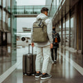 AHP09776 - luggage tag in black showing tag with bag.