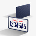 ACP12021 -  License Plate Frame | LP100 in Blue showing the front and back