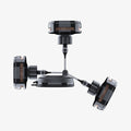 ACP11399 - Peltier Dashboard Charging Mount with Cable | PLT100 (Mag Fit) showing three rotated views of the PLT100 charging head to demonstrate its full swivel range.